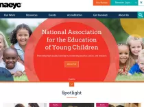 An image of the National Association for the Education of Young Children Website