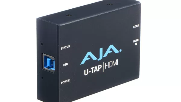 AJA U-TAP Capture card for live streaming with DSLR cameras